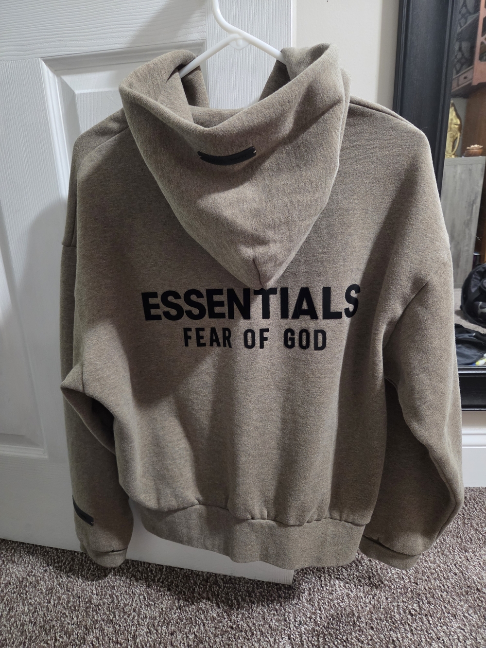 Fear of God Essentials Hoodie in Taupe/Beige